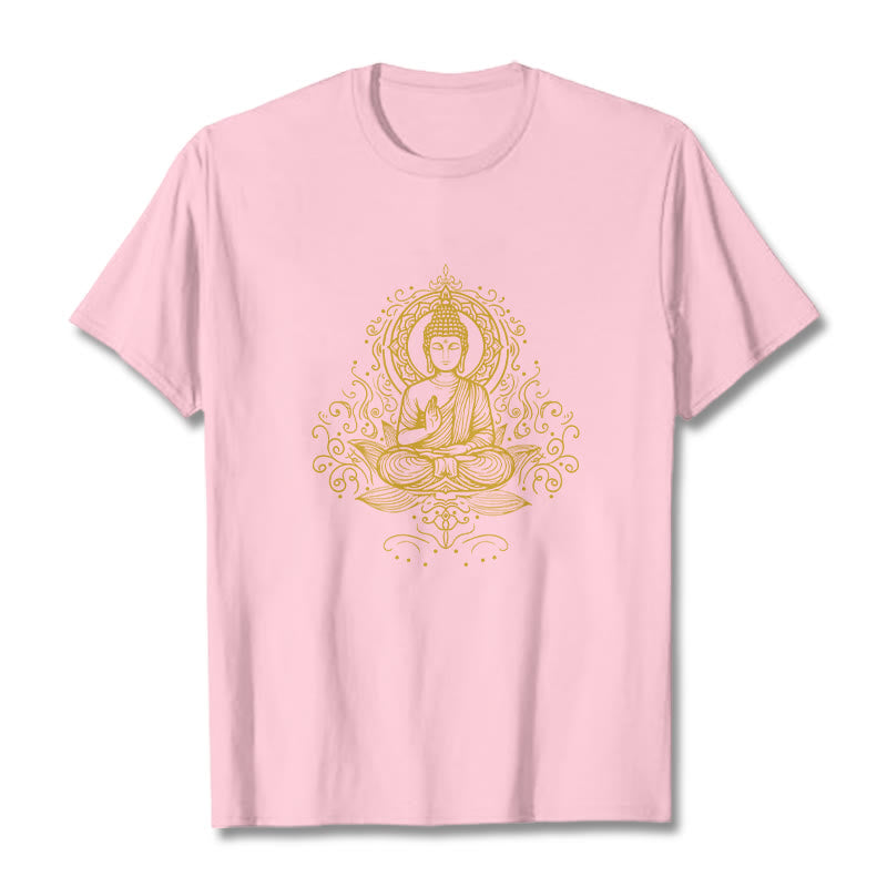 Buddha Stones ​​Lotus Blume Reben Meditation Buddha T T-shirt - Hellrosa - 2XL - image 13