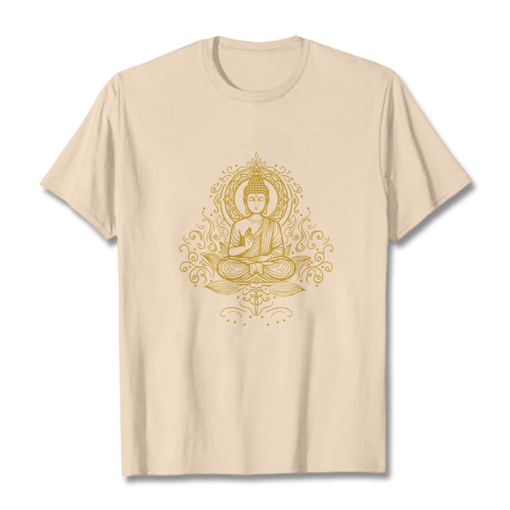 Buddha Stones ​​Lotus Blume Reben Meditation Buddha T T-shirt - Biskuit - 2XL - image 10
