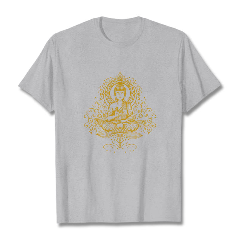 Buddha Stones ​​Lotus Blume Reben Meditation Buddha T T-shirt - Hellgrau - 2XL - image 19