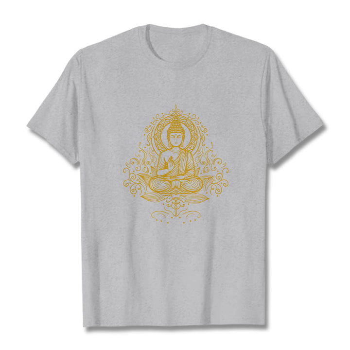 Buddha Stones ​​Lotus Blume Reben Meditation Buddha T T-shirt - Hellgrau - 2XL - image 19