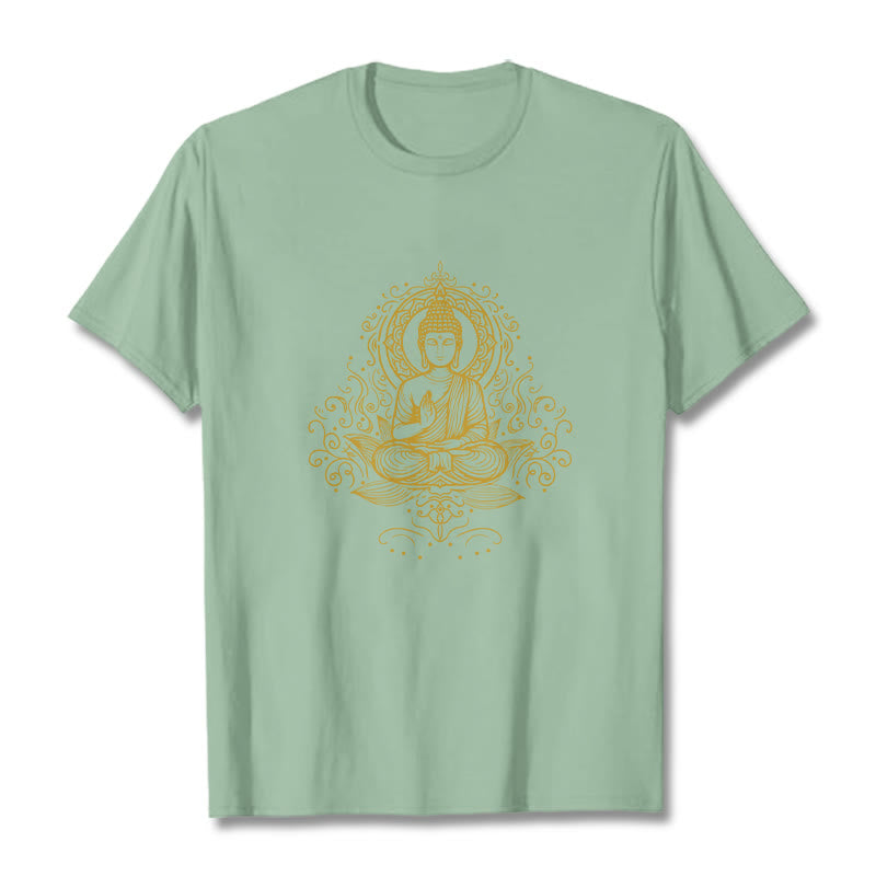 Buddha Stones ​​Lotus Blume Reben Meditation Buddha T T-shirt - Blassgrün - 2XL - image 15