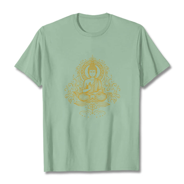 Buddha Stones ​​Lotus Blume Reben Meditation Buddha T T-shirt - Blassgrün - 2XL - image 15