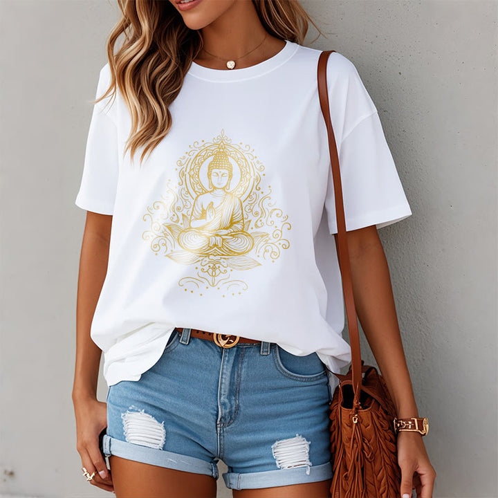 Buddha Stones ​​Lotus Blume Reben Meditation Buddha T T-shirt - image 9