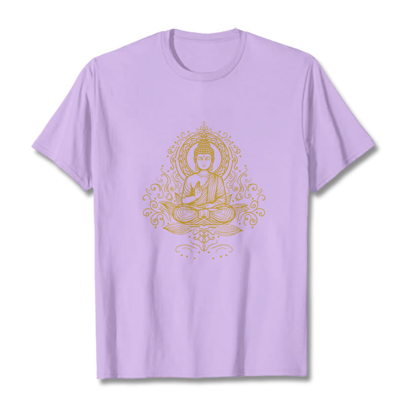 Buddha Stones ​​Lotus Blume Reben Meditation Buddha T T-shirt - Pflaume - 2XL - image 17