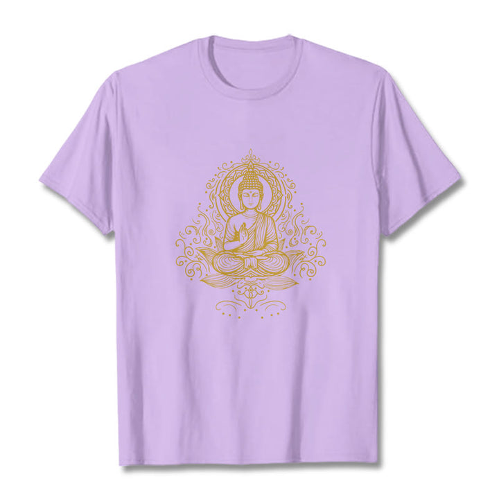 Buddha Stones ​​Lotus Blume Reben Meditation Buddha T T-shirt - Pflaume - 2XL - image 17