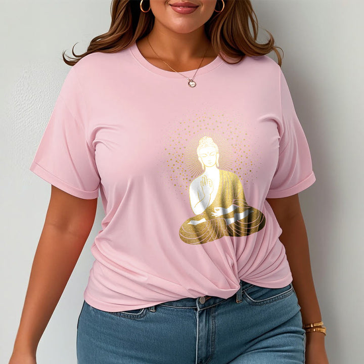 Buddha Stones ​​Goldene Meditation Buddha Mit Goldenen Aura T T-shirt - image 14