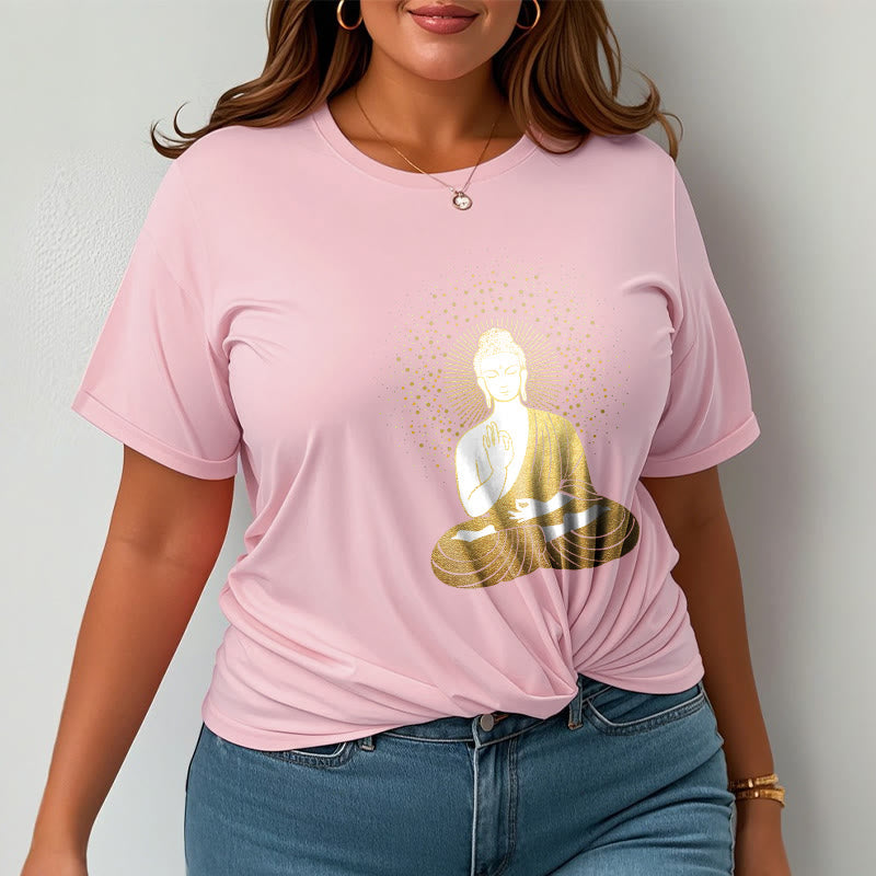 Buddha Stones ​​Goldene Meditation Buddha Mit Goldenen Aura T T-shirt - image 13