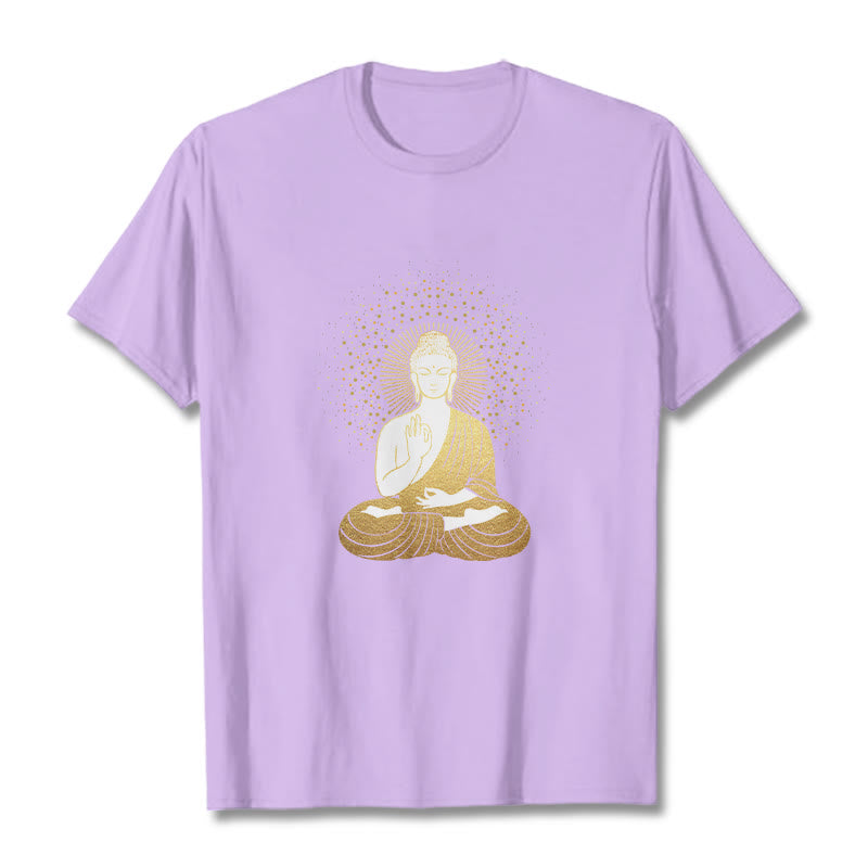Buddha Stones ​​Goldene Meditation Buddha Mit Goldenen Aura T T-shirt - Pflaume - 2XL - image 16