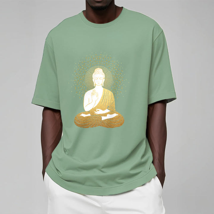Buddha Stones ​​Goldene Meditation Buddha Mit Goldenen Aura T T-shirt - image 15