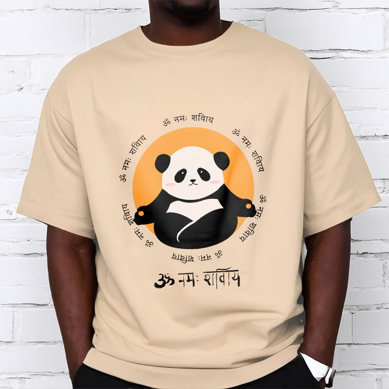 Buddha Stones Panda Sanskrit Namah Shivaya T-Shirt - image 10
