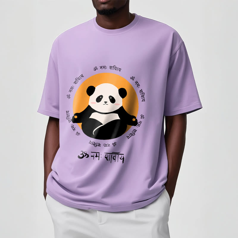 Buddha Stones Panda Sanskrit Namah Shivaya T-Shirt - image 17