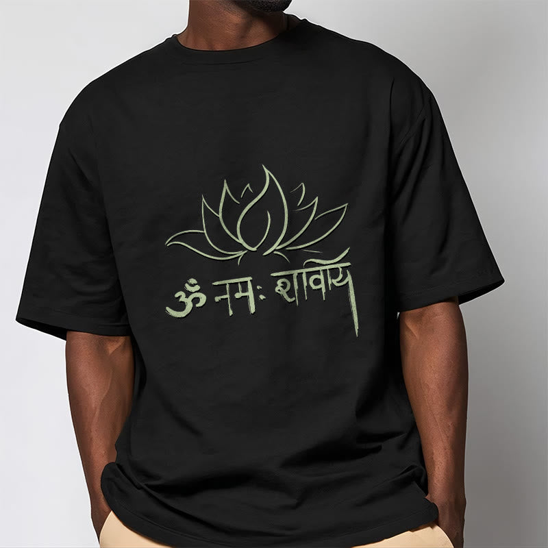 Buddha Stones Lotus Sanskrit Namah Shivaya T-Shirt - image 7