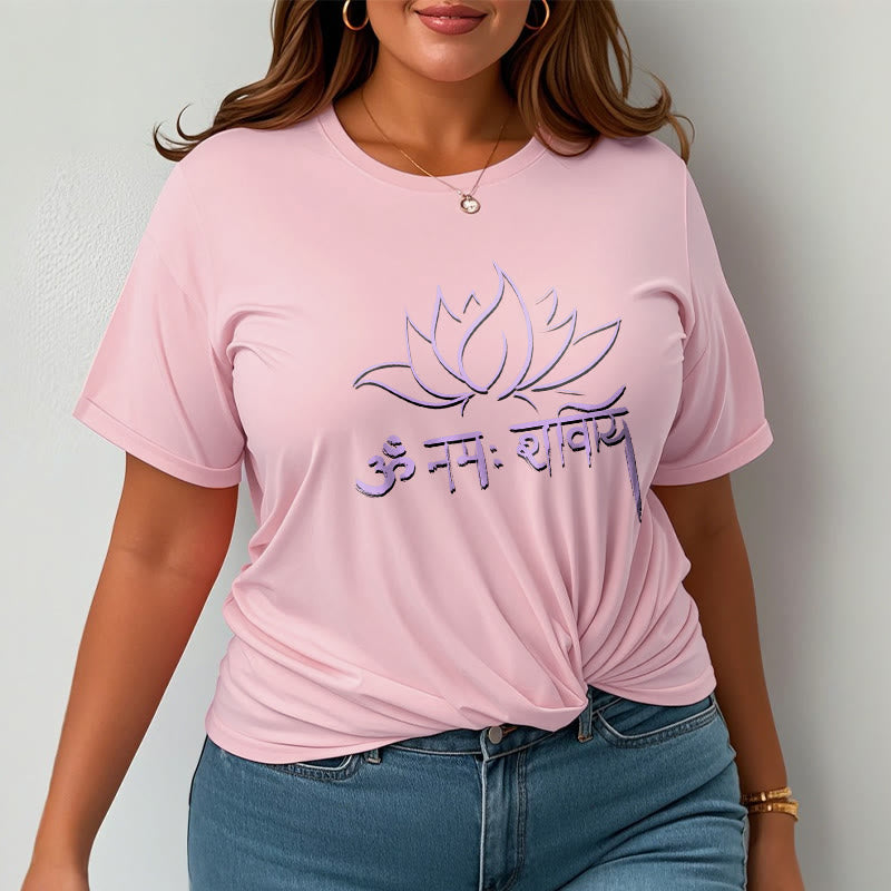 Buddha Stones Lotus Sanskrit Namah Shivaya T-Shirt - image 13
