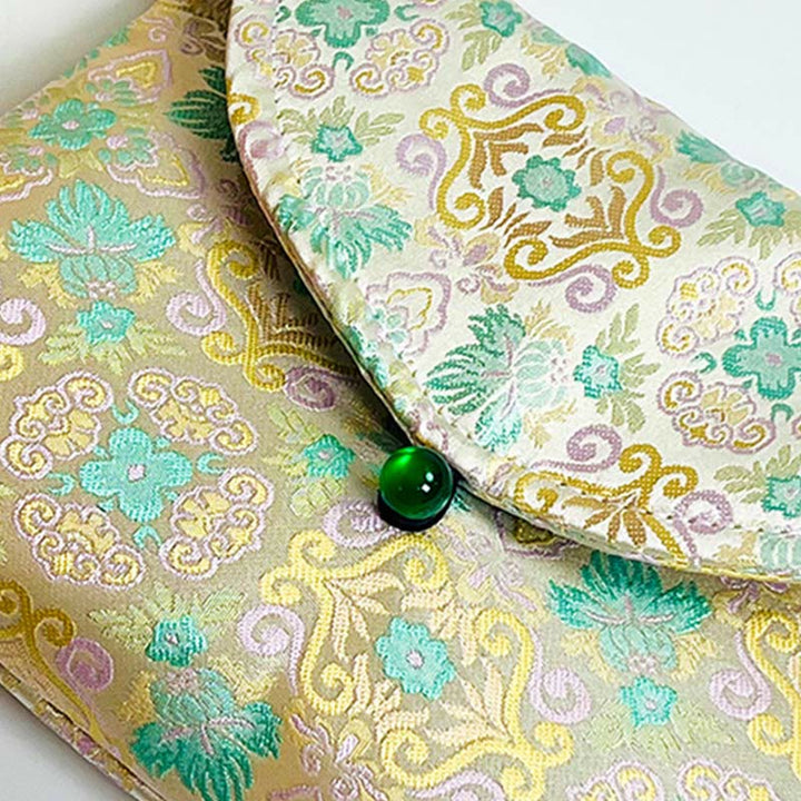 Buddha Stones Retro Blumen Muster Polyester Baumwolle Stickerei Umhängetasche Hangbags