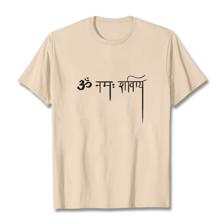 Buddha Stones Sanskrit Namah Shivaya T-Shirt - Biskuit - 2XL - image 8
