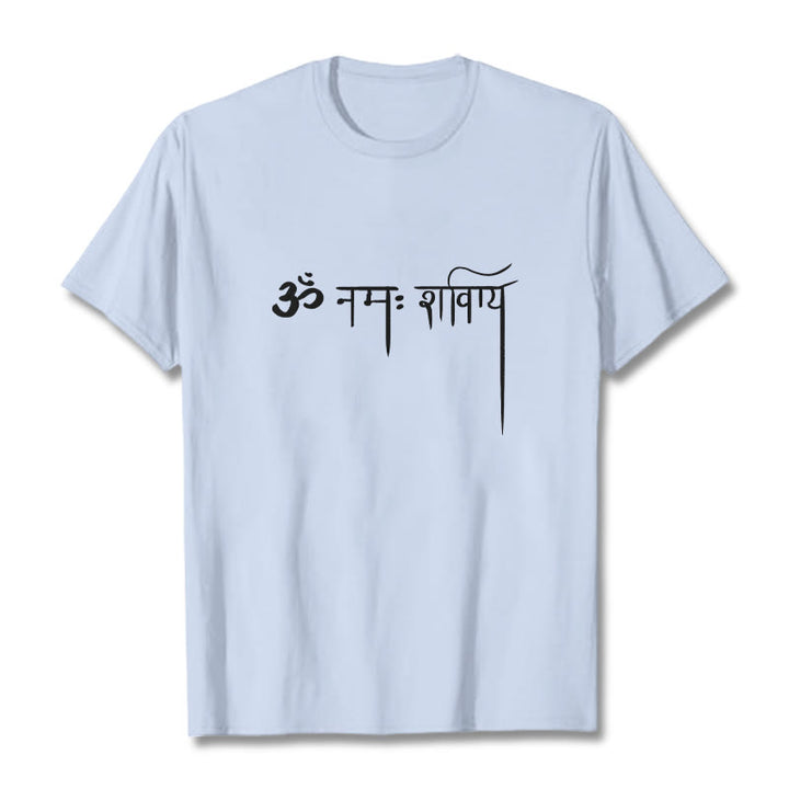 Buddha Stones Sanskrit Namah Shivaya T-Shirt - Hellcyan - 2XL - image 18