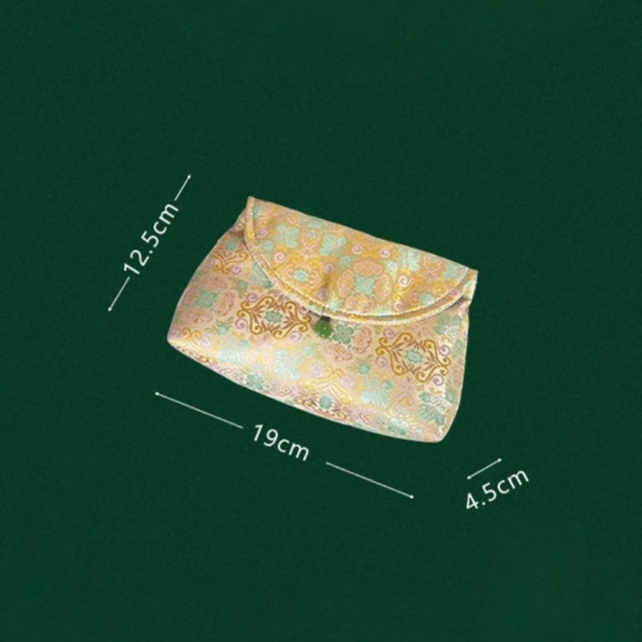 Buddha Stones Retro Blumen Muster Polyester Baumwolle Stickerei Umhängetasche Hangbags