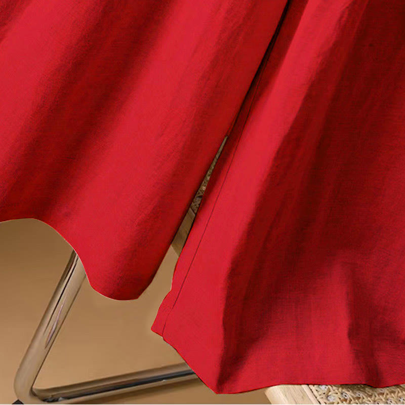 Buddha Stones Sommer Casual Pure Color 7-8 Länge Baumwolle Leinen Damen Weite Beinhose - image 16