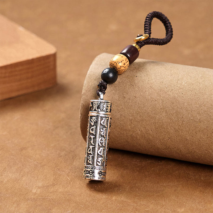 Buddha Stones Tibetisches Om Mani Padme Hum Shurangama Mantra Vajra Muster Kupfer Reinheit Schlüsselanhänger - image 7