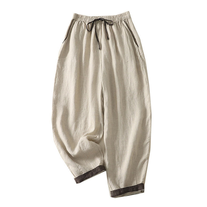 Buddha Stones Sommer-Freizeithose, einfarbig, mit Kordelzug und Taschen für Damen - image 9