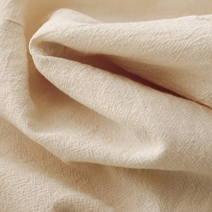 Buddha Stones Daily Plain Elastischer Bund Baumwollleinen Damenhose mit Taschen - image 13