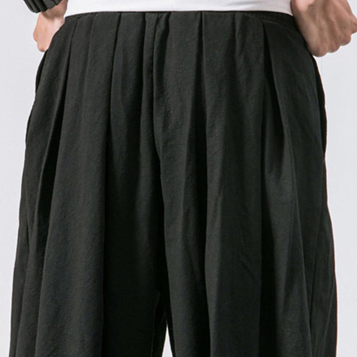 Buddha Stones Casual Sports Herren Einfarbige Baumwollhose mit Kordelzug und Taschen - image 13