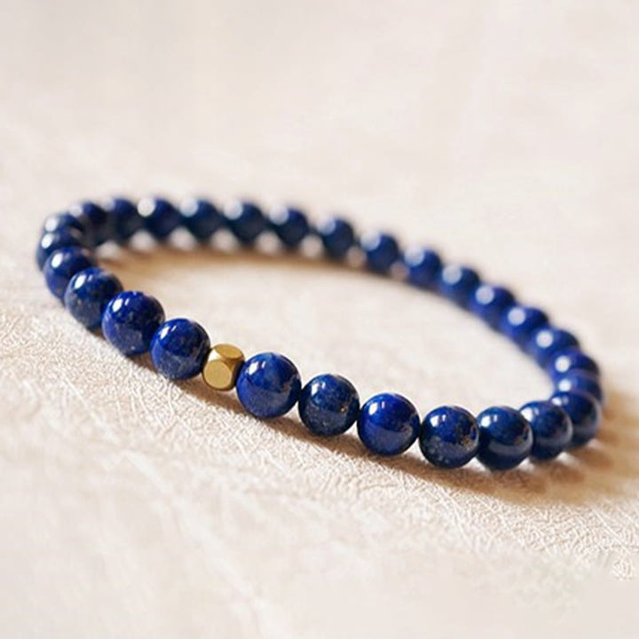 Buddha Stones 4mm ultradünne Lazurit-Lapis-Lazuli-Perlen Selbstpflege-Armband - image 7