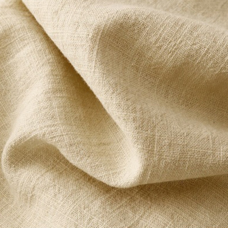 Buddha Stones Lässiges, schlichtes Damen-T-Shirt mit Rundhalsausschnitt, lockeres Halbarm-Baumwoll-Leinen - image 8