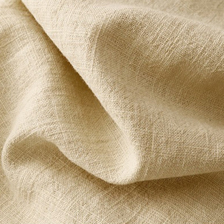 Buddha Stones Lässiges, schlichtes Damen-T-Shirt mit Rundhalsausschnitt, lockeres Halbarm-Baumwoll-Leinen - image 8