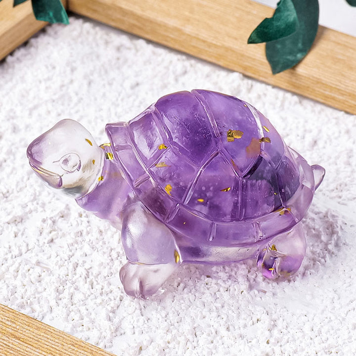 Buddha Stones, verschiedene Steine, Citrin, Aventurin, Amethyst, Mini-Schildkröte, Wohlstand, Heimdekoration - Amethyst 5 x 3 x 2,7 cm - image 9