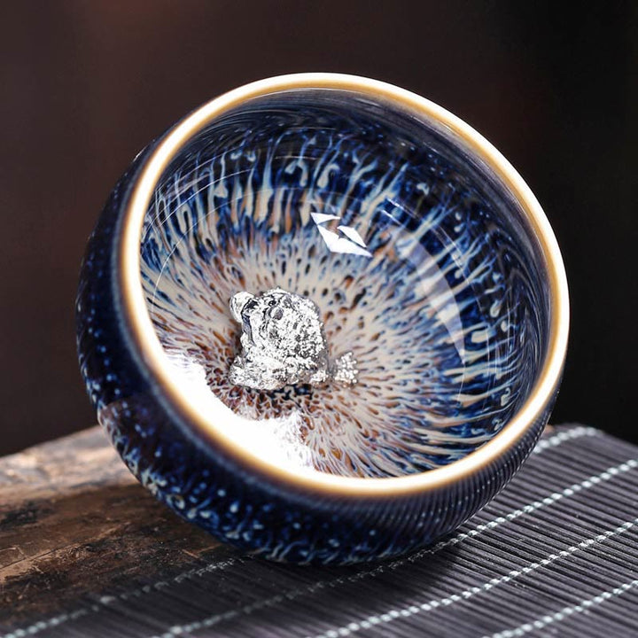 Buddha Stones, handgefertigt, chinesischer Jianzhan, Koi-Fisch, Lotus, Drache, Phönix, 12 chinesische Sternzeichen, Keramik-Teetasse, Kung-Fu-Teetasse, 70 ml
