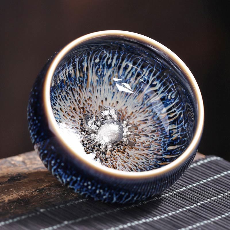 Buddha Stones, handgefertigt, chinesischer Jianzhan, Koi-Fisch, Lotus, Drache, Phönix, 12 chinesische Sternzeichen, Keramik-Teetasse, Kung-Fu-Teetasse, 70 ml