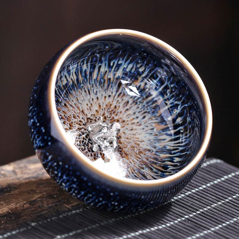 Buddha Stones, handgefertigt, chinesischer Jianzhan, Koi-Fisch, Lotus, Drache, Phönix, 12 chinesische Sternzeichen, Keramik-Teetasse, Kung-Fu-Teetasse, 70 ml