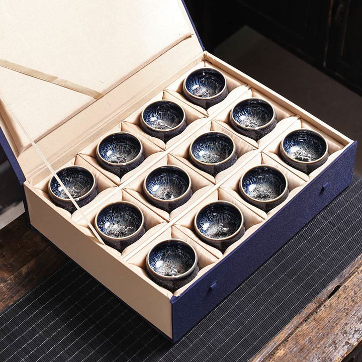 Buddha Stones, handgefertigt, chinesischer Jianzhan, Koi-Fisch, Lotus, Drache, Phönix, 12 chinesische Sternzeichen, Keramik-Teetasse, Kung-Fu-Teetasse, 70 ml