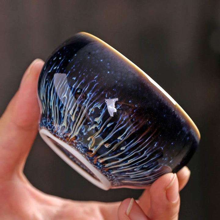 Buddha Stones, handgefertigt, chinesischer Jianzhan, Koi-Fisch, Lotus, Drache, Phönix, 12 chinesische Sternzeichen, Keramik-Teetasse, Kung-Fu-Teetasse, 70 ml