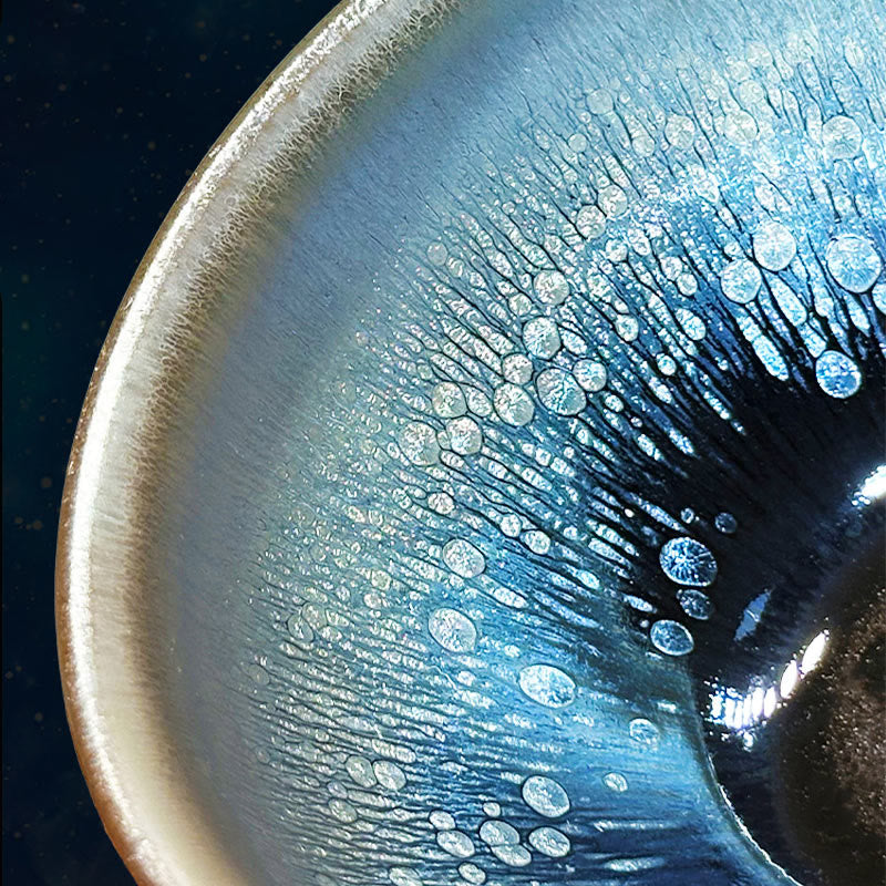 Buddha Stones , handgefertigt, chinesisches Jianzhan-Öltropfen-Punktmuster, Keramik-Teetasse, Tenmoku-Kung-Fu-Teetasse, 150 ml - image 5