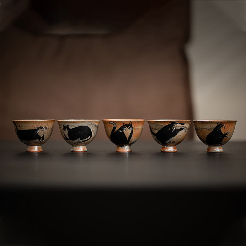 Buddha Stones Kleine süße Katzen-Teetasse, Kung-Fu-Teetasse, 60 ml - image 16