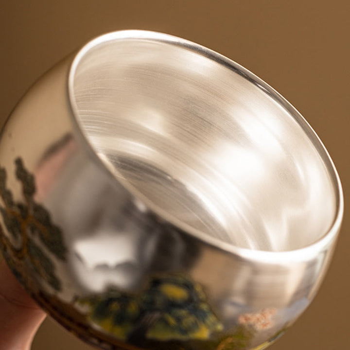 Buddha Stones, Fisch, Lotus, Seetang, Tal, Berge, Kiefer, Drachen-Teetasse, Kung-Fu-Teetasse mit Geschenkbox