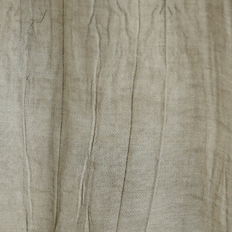 Buddha Stones Sommerfalten Einfaches Design Rundhalsausschnitt Baumwolle Leinen Damen Ärmellose Weste - image 8