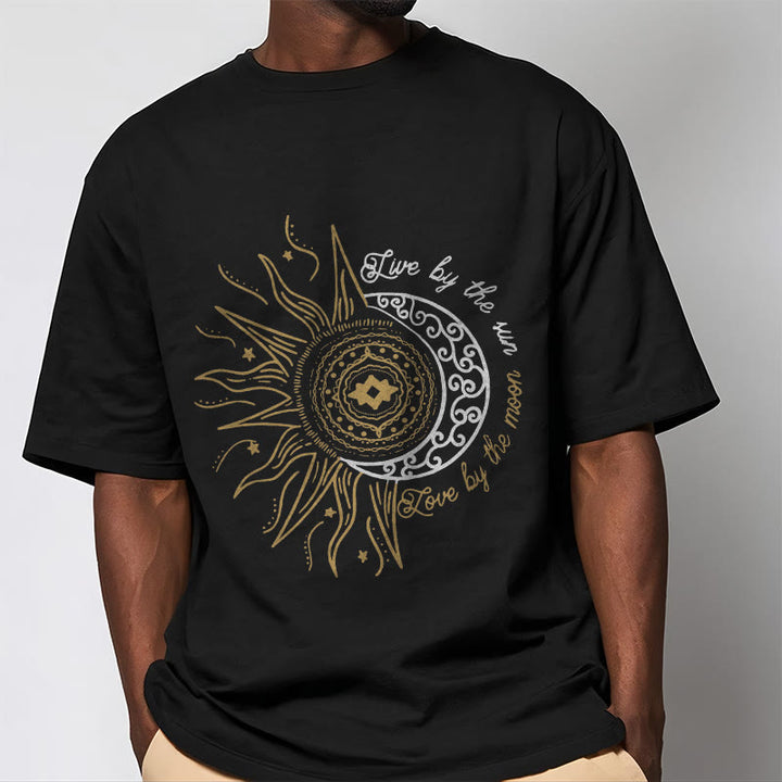 Buddha Stones ​​Leben Durch Die Sonne Liebe Durch Die Mond T T-shirt - image 1
