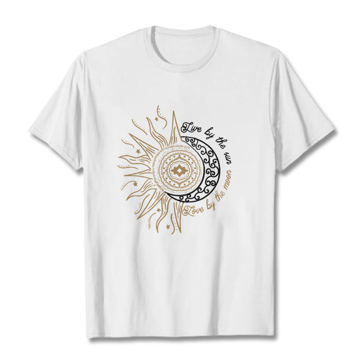 Buddha Stones ​​Leben Durch Die Sonne Liebe Durch Die Mond T T-shirt - Weiß - 2XL - image 5