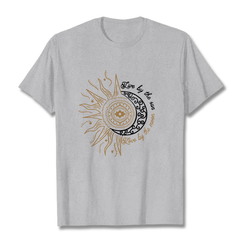 Buddha Stones ​​Leben Durch Die Sonne Liebe Durch Die Mond T T-shirt - Hellgrau - 2XL - image 19