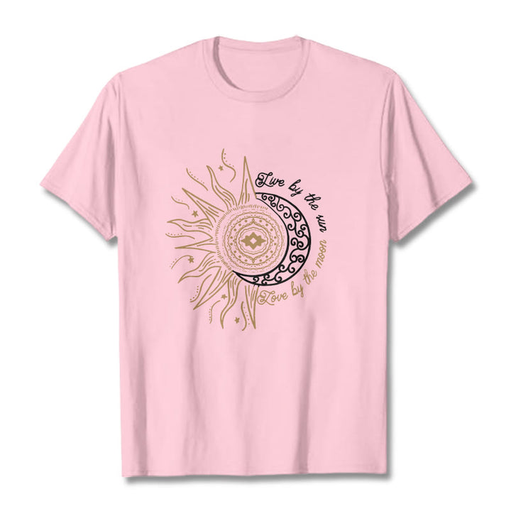 Buddha Stones ​​Leben Durch Die Sonne Liebe Durch Die Mond T T-shirt - Hellrosa - 2XL - image 13