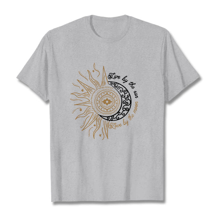 Buddha Stones ​​Leben Durch Die Sonne Liebe Durch Die Mond T T-shirt - Hellgrau - 2XL - image 20