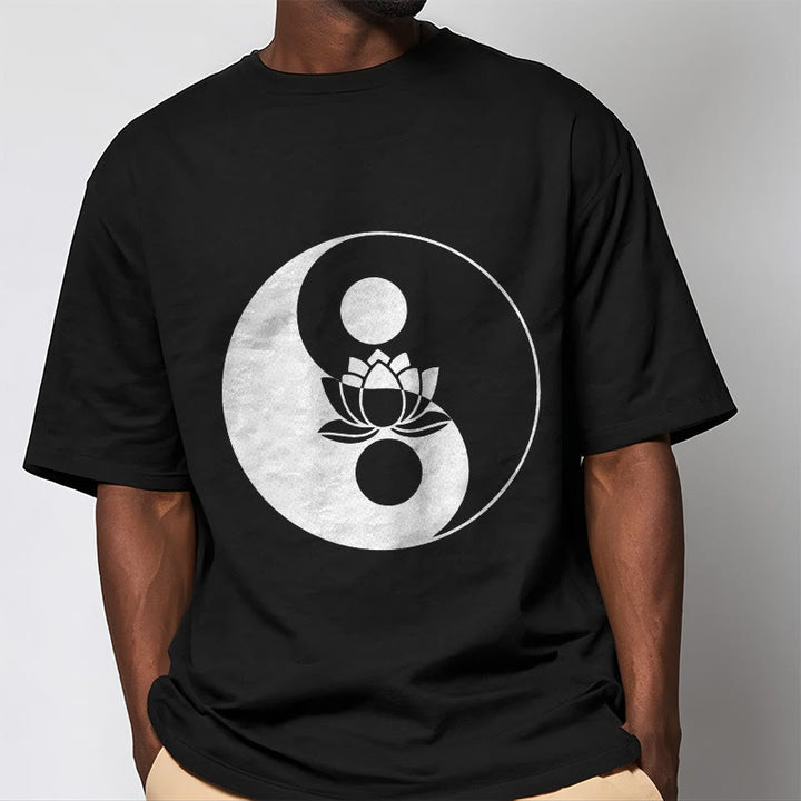 Buddha Stones ​​Yin Yang Lotus Blume T T-shirt - image 5