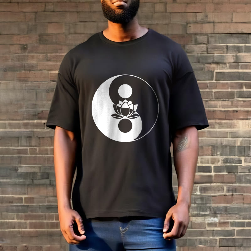 Buddha Stones ​​Yin Yang Lotus Blume T T-shirt - image 6
