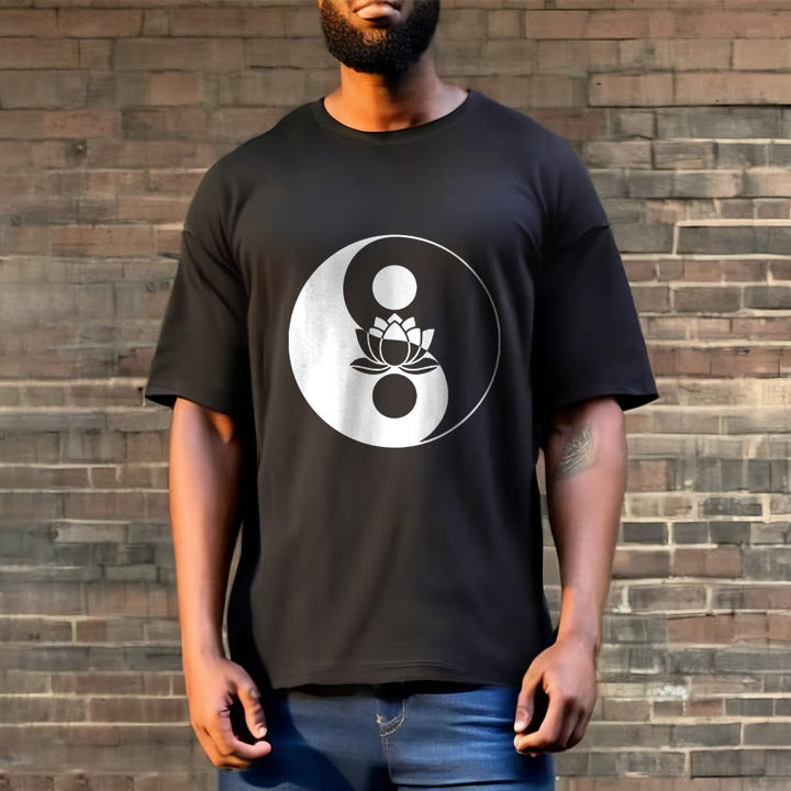 Buddha Stones ​​Yin Yang Lotus Blume T T-shirt - image 6