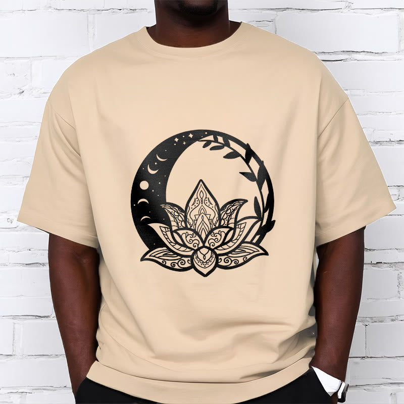 Buddha Stones ​​Lotus Blume Sonne Mond Ineinander verschlungenen Reben T T-shirt - image 10