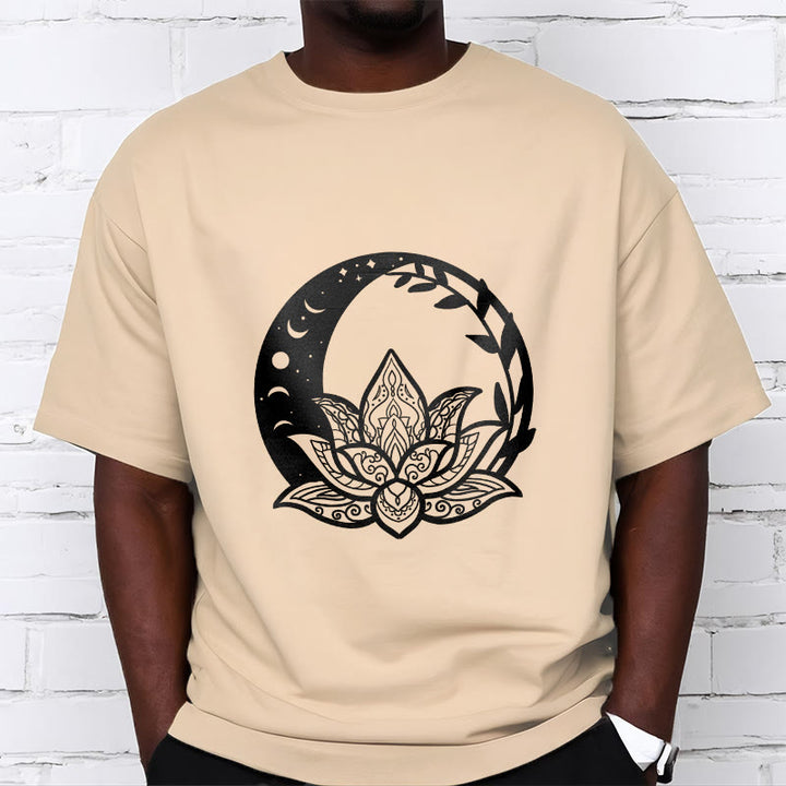 Buddha Stones ​​Lotus Blume Sonne Mond Ineinander verschlungenen Reben T T-shirt - image 10