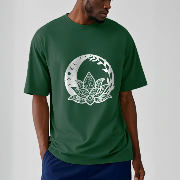 Buddha Stones ​​Lotus Blume Sonne Mond Ineinander verschlungenen Reben T T-shirt - image 12